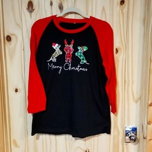 XL women's Merry Christmas  Dachshund T-shirt